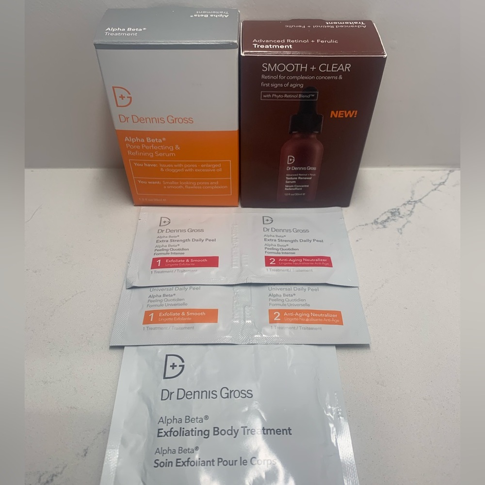 NIB Dr. Dennis Gross Skincare Advanced Retinol Ferulic Texture Renewal Serum Set